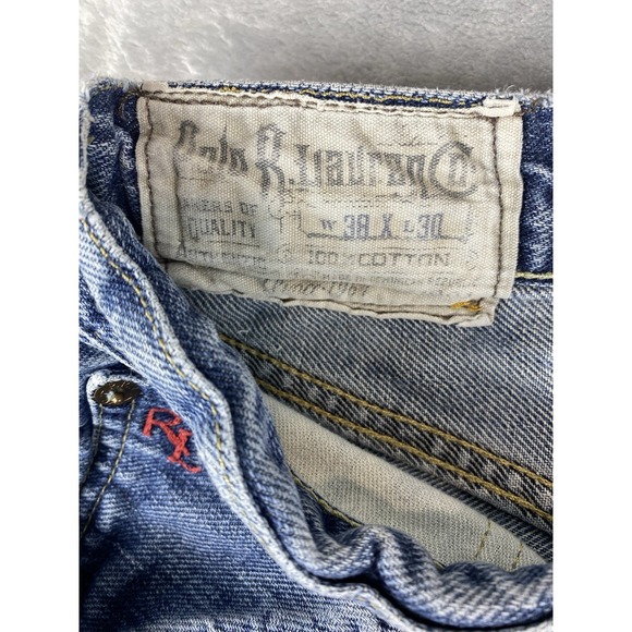 Polo Ralph Lauren Jeans Mens 38x30 Dark Wash Denim‎ Pants Western - Picture 2 of 8
